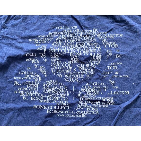 Vintage Bone Collector Graphic T-Shirt in Navy Size Large Y2K - Picture 2 of 7